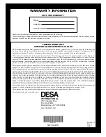 Preview for 16 page of Desa Comfort Glow RGA 2-72 Owner'S Operation And Installation Manual
