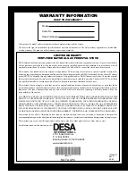 Preview for 24 page of Desa Comfort Glow S26NT Owner'S Operation And Installation Manual