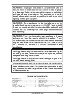 Preview for 2 page of Desa Comfort Glow SYCAMORE SPLIT SMS18 Owner'S Operation And Installation Manual