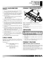 Preview for 3 page of Desa CPVSA18R, CPVSA24R Owner'S Operation And Installation Manual