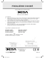 Preview for 96 page of Desa DH 751 Instruction Manual