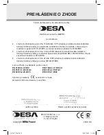 Preview for 108 page of Desa DH 751 Instruction Manual