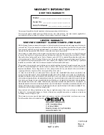 Preview for 40 page of Desa EFS26NRA Owner'S Operation And Installation Manual