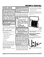 Preview for 7 page of Desa Glo-Warm FA-3B Owner'S Operation And Installation Manual