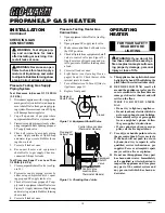 Предварительный просмотр 10 страницы Desa Glo-Warm FB-2B Owner'S Operation And Installation Manual