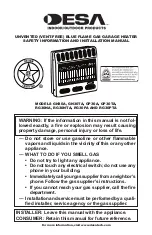 Preview for 1 page of Desa GN30A Safety Information And Installation Manual