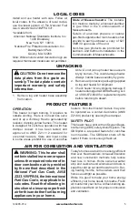 Preview for 5 page of Desa H18NB Owner'S Operation And Installation Manual