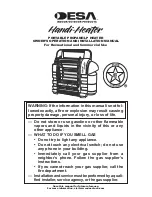 Preview for 1 page of Desa Handi-Heater SPC-9 Owner'S Operation And Installation Manual