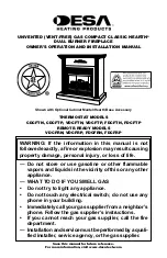 Предварительный просмотр 1 страницы Desa HEARTH CDCFTN Owner'S Operation And Installation Manual