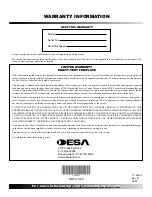 Предварительный просмотр 38 страницы Desa K36EN Series Owner'S Operation And Installation Manual