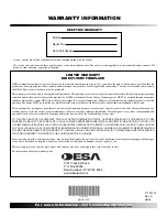 Предварительный просмотр 40 страницы Desa K42N SERIES Owner'S Operation And Installation Manual