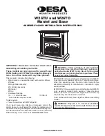 Предварительный просмотр 1 страницы Desa Mantel and Base W26TO Assembly And Installation Instructions