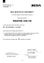 Предварительный просмотр 11 страницы Desa Master 440 CR Operation Manual