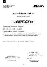 Предварительный просмотр 41 страницы Desa Master 440 CR Operation Manual