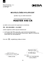 Предварительный просмотр 81 страницы Desa Master 440 CR Operation Manual