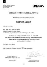 Предварительный просмотр 111 страницы Desa Master 440 CR Operation Manual