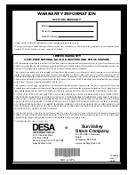 Предварительный просмотр 32 страницы Desa MSVFBNR Series Owner'S Operation And Installation Manual