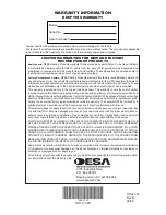 Предварительный просмотр 32 страницы Desa NZ100 Safety Information And Installation Manual