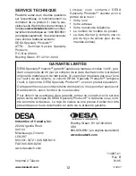 Предварительный просмотр 12 страницы Desa PowerFast 10401 Operating Instructions Manual
