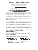 Предварительный просмотр 16 страницы Desa RCCP25 Owner'S Manual