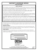 Предварительный просмотр 16 страницы Desa RCLP50 Owner'S Manual