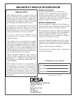 Предварительный просмотр 36 страницы Desa RCLP50A Owner'S Manual