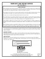 Предварительный просмотр 12 страницы Desa RCP275 Owner'S Manual