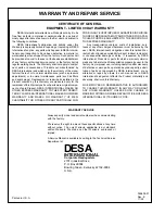 Предварительный просмотр 20 страницы Desa ReDDY HeaTeR RV125EDI Owner'S Manual