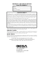 Preview for 16 page of Desa RLP100 Owner'S Manual