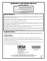 Preview for 16 page of Desa RM200T Owner'S Manual