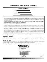 Preview for 16 page of Desa RM30SP Owner'S Manual