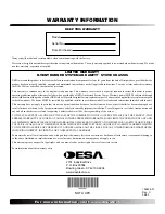 Preview for 36 page of Desa SBVBN Owner'S Operation And Installation Manual