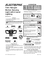 Предварительный просмотр 1 страницы Desa Twin Halogen Motion Sensing Light with 2-Level Lighting 5512 Owner'S Manual