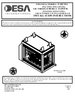 Preview for 1 page of Desa (V)DVF36 Installation Instructions Manual