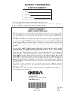 Предварительный просмотр 36 страницы Desa (V)DVF36TCLP(E) Owner'S Operation And Installation Manual