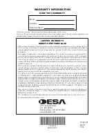 Preview for 40 page of Desa (V)T32EN-A Series, (V)T32EP-A Owner'S Operation And Installation Manual