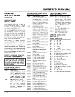 Preview for 15 page of Desa Vanguard EVDDVF36PN Owner'S Operation And Installation Manual