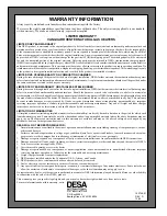 Preview for 36 page of Desa Vanguard GVC35NA Owner'S Operation And Installation Manual