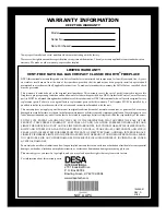 Preview for 28 page of Desa Vanguard VMH26TNA Owner'S Operation And Installation Manual