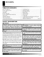 Preview for 2 page of Desa Vanguard VSGF28NTC Owner'S Operation And Installation Manual
