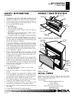 Preview for 3 page of Desa Vanguard VSGF28NTC Owner'S Operation And Installation Manual