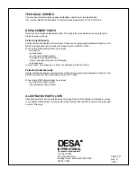 Предварительный просмотр 20 страницы Desa VP2600 Service Manual