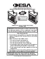 Preview for 1 page of Desa VP324 Owner'S Operation And Installation Manual