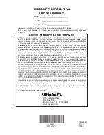 Preview for 32 page of Desa VP324 Owner'S Operation And Installation Manual