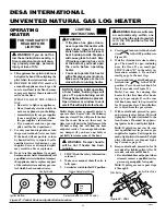 Preview for 14 page of Desa VS18NR Owner'S Operation And Installation Manual