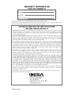 Предварительный просмотр 24 страницы Desa VSF20NT Safety Information And Installation Manual