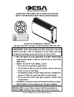 Preview for 1 page of Desa VSL18NT Safety Information And Installation Manual