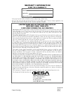 Предварительный просмотр 28 страницы Desa VSL18NT Safety Information And Installation Manual