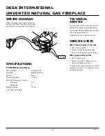 Предварительный просмотр 20 страницы Desa VYGF33NR Owner'S Operation And Installation Manual