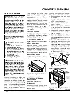 Предварительный просмотр 7 страницы Desa VYGF33PR Owner'S Operation And Installation Manual